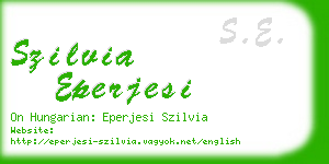 szilvia eperjesi business card